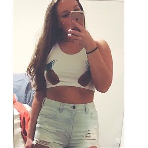 Pineapple bikini top size XL